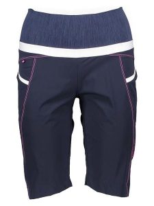 Crazy Szorty funkcyjne w kolorze granatowo-białym rozmiar: S. Niebieskie spodenki sportowe Crazy, s, bez wzorów, z materiału, z podwyższonym stanem, outdoorowe. Za 105,38 zł.