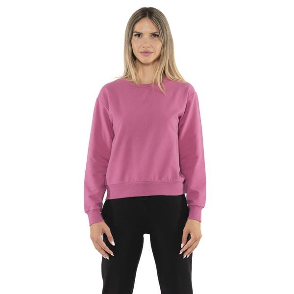 Bluza z bawełna z zamek błyskawiczny na co dzień. Fioletowe bluzy LEONE 1947 APPAREL, bez wzorów, z bawełny, bez kaptura. W wyprzedaży za 136,83 zł.
