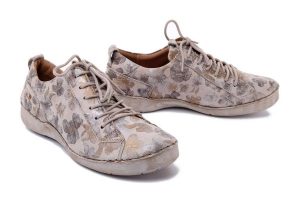 JOSEF SEIBEL 59656 372 232 Fergey 56 creme-multi, półbuty damskie. Brązowe półbuty Josef Seibel, bez wzorów, ze skóry, bez obcasa, bez zapięcia. Za 389,90 zł.