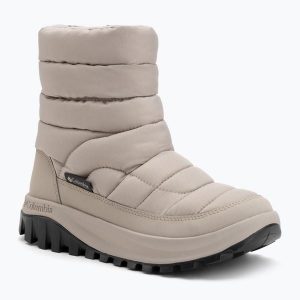Śniegowce damskie Columbia Snowtrot Mid. Brązowe buty zimowe Columbia, bez obcasa, bez zapięcia. Za 389,99 zł.