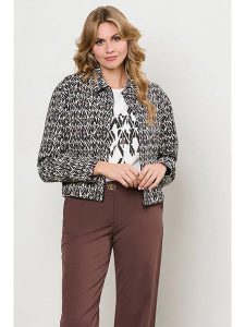 &Co Woman Kurtka "Paloma" w kolorze kremowo-czarnym rozmiar: XXL. Brązowe kurtki &Co Woman, xxl, bez wzorów, bez kaptura. Za 419,69 zł.