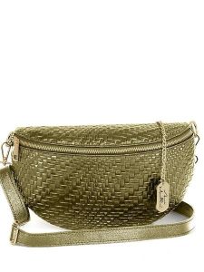 Anna Morellini Skórzana saszetka "Rufina" w kolorze zielonym - 30 x 18 x 9 cm rozmiar: onesize. Zielone nerki i saszetki Anna Morellini, bez wzorów, z materiału. Za 212,95 zł.