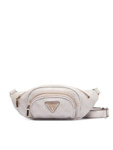 Guess Nerka Latona Travel TWHB92 11080 Kremowy. Białe nerki i saszetki Guess, z aplikacjami, ze skóry, bez dodatków. Za 544,99 zł.