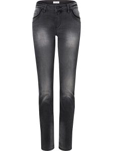Timezone Dżinsy "Tahila" - Slim fit - w kolorze czarnym rozmiar: W30/L32. Czarne jeansy Timezone, z aplikacjami. Za 96,60 zł.