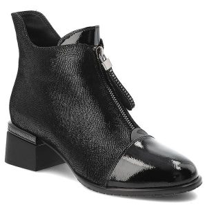 Czarne Botki S.Barski Skórzane Obuwie Damskie Na Obcasie. Czarne botki S.BARSKI, bez wzorów, z jeansu, bez obcasa, na obcasie, bez zapięcia. Za 365,99 zł.