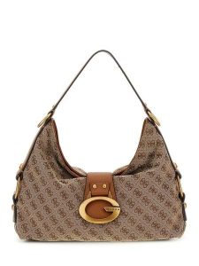 Guess Torebka HWJJ93 08180 Brązowy. Brązowe torebki klasyczne Guess, z aplikacjami, z materiału, bez dodatków. Za 674,99 zł.