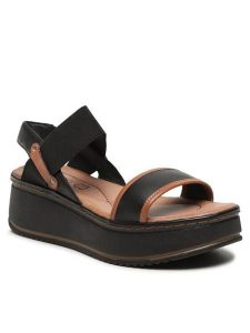 Lasocki Sandały ARC-4883-04 Czarny. Czarne sandały Lasocki, bez wzorów, ze skóry, bez obcasa, na koturnie, bez zapięcia. Za 169,99 zł.