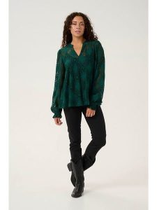 CULTURE Bluzka w kolorze turkusowym rozmiar: XS. Niebieskie bluzki Culture, xs, bez wzorów, z koronki, bez kołnierzyka, bez ramiączek. Za 104,99 zł.