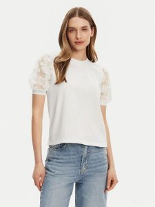 JDY Bluzka Fairview 15347021 Biały Regular Fit. Białe bluzki JDY, xl, bez wzorów, z bawełny, bez kołnierzyka, bez ramiączek. Za 89,99 zł.