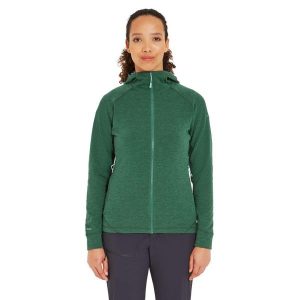Bluza z kapturem damska Rab Nexus Hoody z kapturem. Zielone bluzy RAB, bez wzorów, z kapturem. Za 314,99 zł.