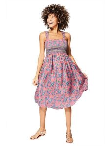 Aller Simplement Sukienka w kolorze jasnoróżowo-niebieskim rozmiar: 34-40. Różowe sukienki Aller Simplement, bez wzorów, klasyczne, bez kołnierzyka, bez ramiączek, midi. Za 43,99 zł.