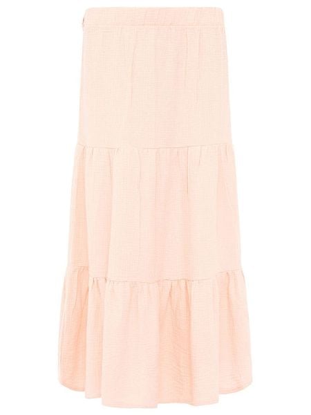 Zwillingsherz Muślinowa spódnica w kolorze brzoskwiniowym rozmiar: L/XL. Pomarańczowe spódnice Zwillingsherz, l, bez wzorów, z bawełny, maxi. Za 104,99 zł.