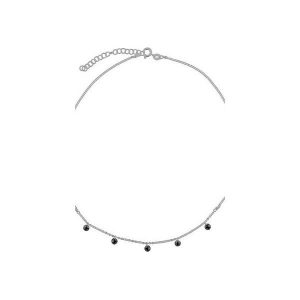 Srebrny naszyjnik choker z cyrkoniami czarnymi. Naszyjniki marki Atdiament. Za 109,00 zł.