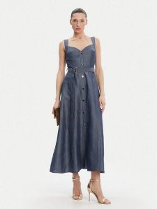 Liu Jo Sukienka letnia WA5312 T4818 Niebieski Regular Fit. Niebieskie sukienki Liu Jo, na lato, bez wzorów, z syntetyku, bez kołnierzyka, bez ramiączek. Za 669,99 zł.