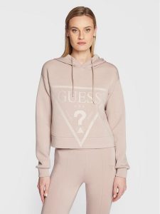 Guess Bluza New Alisa V2YQ08 K7UW2 Beżowy Relaxed Fit. Brązowe bluzy Guess, xl, z aplikacjami, z wiskozy, bez kaptura. Za 229,99 zł.