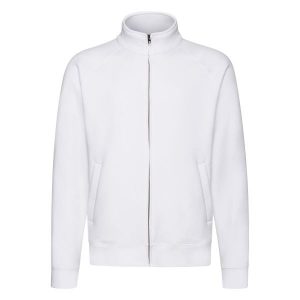 Bluza Premium Unisex Dla Dorosłych. Białe kurtki FRUIT OF THE LOOM, xl, bez wzorów, bez kaptura. Za 177,99 zł.