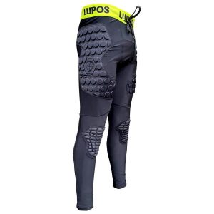 Legginsy kompresyjne bramkarskie Lupos padded - L. Czarne legginsy LUPOS, z aplikacjami, z elastanu. Za 166,73 zł.