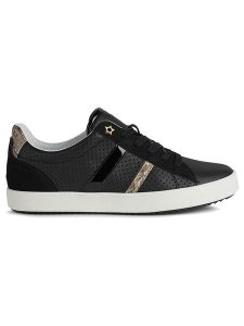 Geox Skórzane sneakersy "Blomiee" w kolorze czarnym rozmiar: 36. Czarne trampki Geox, bez wzorów, z gumy, bez zapięcia. Za 256,95 zł.