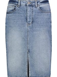 Sublevel Spódnica dżinsowa w kolorze błękitnym rozmiar: L. Niebieskie spódnice Sublevel, na co dzień, l, z aplikacjami, ze skóry, klasyczne, midi. Za 148,26 zł.