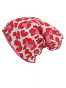 Zwillingsherz Czapka beanie w kolorze biało-czerwonym rozmiar: onesize. Białe czapki Zwillingsherz, bez wzorów, z kaszmiru. Za 83,42 zł.