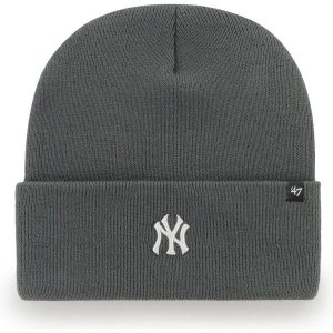 Czapka - Beanie - Base Runner - Logo NY Yankees - szary. Szare czapki 47 Brand, bez wzorów, sportowe. Za 148,50 zł.