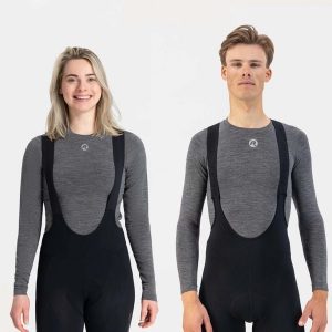 Koszulka termoaktywna unisex Rogelli Merino. Szare koszule nocne Rogelli, bez wzorów, z materiału, bez ramiączek. Za 335,00 zł.