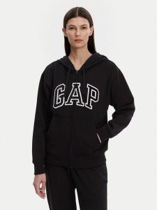 Gap Bluza 727433-04 Czarny Relaxed Fit. Czarne bluzy GAP, xs, bez wzorów, z bawełny, bez kaptura. Za 149,99 zł.