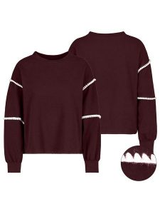 Sublevel Sweter w kolorze bordowym rozmiar: S/M. Czerwone swetry oversize Sublevel, m, bez wzorów, bez ramiączek. Za 61,46 zł.