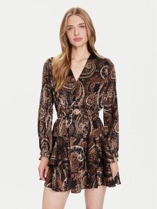 Guess Sukienka codzienna W5BK53 W2770 Brązowy Regular Fit. Brązowe kombinezony Guess, xxl, z aplikacjami, z syntetyku, bez kołnierzyka, bez ramiączek. Za 419,99 zł.