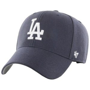 Czapka z daszkiem dla dorosłych 47 Brand Los Angeles Dodgers Cap. Niebieskie czapki 47 Brand, bez wzorów, z wełny, sportowe. Za 117,00 zł.