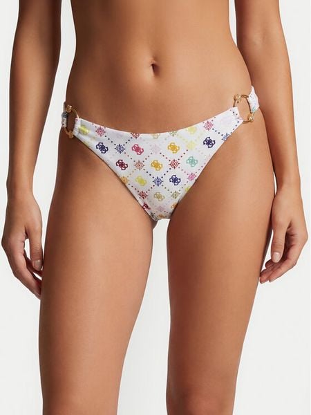 Guess Dół od bikini E6GO24 MC04R Biały. Białe bikini Guess, z aplikacjami, z syntetyku. Za 208,99 zł.