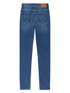 Wrangler Dżinsy - Skinny fit - w kolorze niebieskim rozmiar: W32/L34. Niebieskie jeansy Wrangler, z aplikacjami, z podwyższonym stanem. Za 173,99 zł.