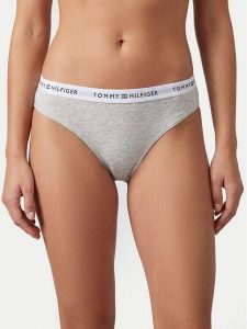 Tommy Hilfiger Figi klasyczne UW0UW05876 Szary. Szare figi TOMMY HILFIGER, bez wzorów, z bawełny. Za 69,99 zł.