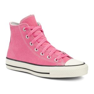 Trampki Converse Chuck Taylor All Star Pro Suede Hi oops. Czerwone buty sportowe Converse, bez wzorów, bez zapięcia. Za 309,99 zł.