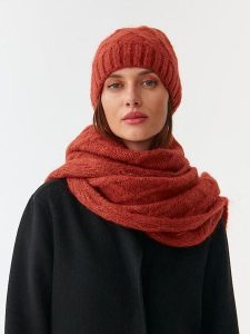 TATUUM Szal w kolorze pomarańczowym - 170 x 43 cm rozmiar: onesize. Pomarańczowe szaliki Tatuum, bez wzorów, z wełny. Za 95,99 zł.