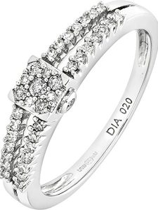 Rinani Złoty pierścionek z diamentami rozmiar: 56. Szare pierścionki Rinani, z diamentem, złote. Za 2 805,99 zł.