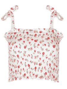 Lisca Top "Java" w kolorze kremowym ze wzorem rozmiar: S. Brązowe topy Lisca, s, bez wzorów, bez kołnierzyka, bez ramiączek. Za 55,45 zł.