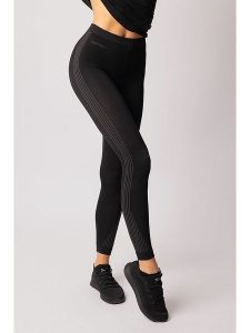 Spaio Legginsy termiczne "Powerful" w kolorze czarno-szarym rozmiar: L. Czarne legginsy Spaio, l, bez wzorów, outdoorowe. Za 132,36 zł.