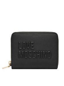 LOVE MOSCHINO Portfel JC5502PP1PLE0000 Czarny. Czarne portfele LOVE MOSCHINO, bez wzorów, ze skóry. Za 439,99 zł.