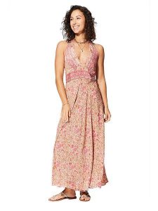 Ipanima Sukienka w kolorze jasnożółto-koralowym rozmiar: 34-40. Czerwone sukienki Ipanima, bez wzorów, bez kołnierzyka, bez ramiączek, maxi. Za 78,99 zł.