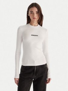 Patrizia Pepe Bluzka 2M4512/J355-W103 Biały Regular Fit. Białe bluzki Patrizia Pepe, m, bez wzorów, z bawełny, bez kołnierzyka, bez ramiączek. Za 379,99 zł.