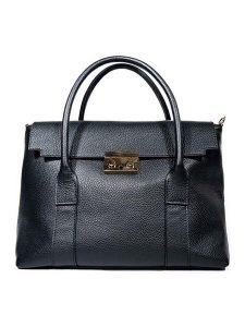 Maison héritage PARIS Skórzana torebka "Elara" w kolorze czarnym - 36 x 26 x 12 cm rozmiar: onesize. Czarne torebki klasyczne Maison héritage PARIS, bez wzorów, z materiału, przez ramię, bez dodatków. Za 347,99 zł.