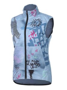 Protective Kamizelka pikowana "Writer" w kolorze błękitnym ze wzorem rozmiar: 38. Niebieskie kamizelki Protective, s, bez wzorów, z materiału, bez kołnierzyka, bez ramiączek, bez kaptura. Za 180,06 zł.