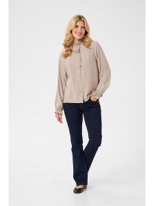 Cream Bluzka w kolorze beżowym rozmiar: 46. Brązowe bluzki Cream, bez wzorów, z wiskozy, bez kołnierzyka, bez ramiączek. Za 105,38 zł.