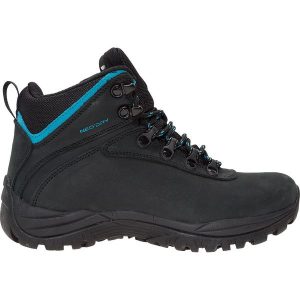 Buty trekkingowe damskie OBDH204Z - czarny. Czarne buty trekkingowe marki 4f, z gumy. W wyprzedaży za 99,99 zł.