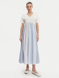 Weekend Max Mara Sukienka codzienna Brozno 2515621082 Biały Relaxed Fit. Białe sukienki Weekend Max Mara, na co dzień, xl, bez wzorów, z bawełny, bez kołnierzyka, bez ramiączek, proste. Za 599,99 zł.