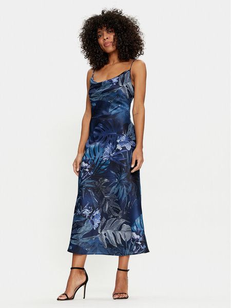 Guess Sukienka koktajlowa W3GK85 WD8G2 Kolorowy Regular Fit. Kombinezony Guess, s, z aplikacjami, z syntetyku, wizytowe, bez kołnierzyka, bez ramiączek. Za 289,99 zł.