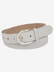 More & More Skórzany pasek w kolorze jasnoszarym rozmiar: 80. Szare paski More & More, bez wzorów, z materiału. Za 63,95 zł.