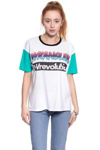 WRANGLER T SHIRT DAMSKI WREVOLUTION TEE WHITE W7386GH12 112131059. Białe t-shirty Wrangler, xs, bez wzorów, bez kołnierzyka, bez ramiączek. W wyprzedaży za 39,99 zł.