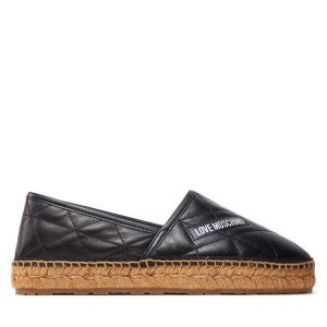 Espadryle LOVE MOSCHINO. Czarne espadryle LOVE MOSCHINO, bez wzorów, bez obcasa. Za 949,99 zł.